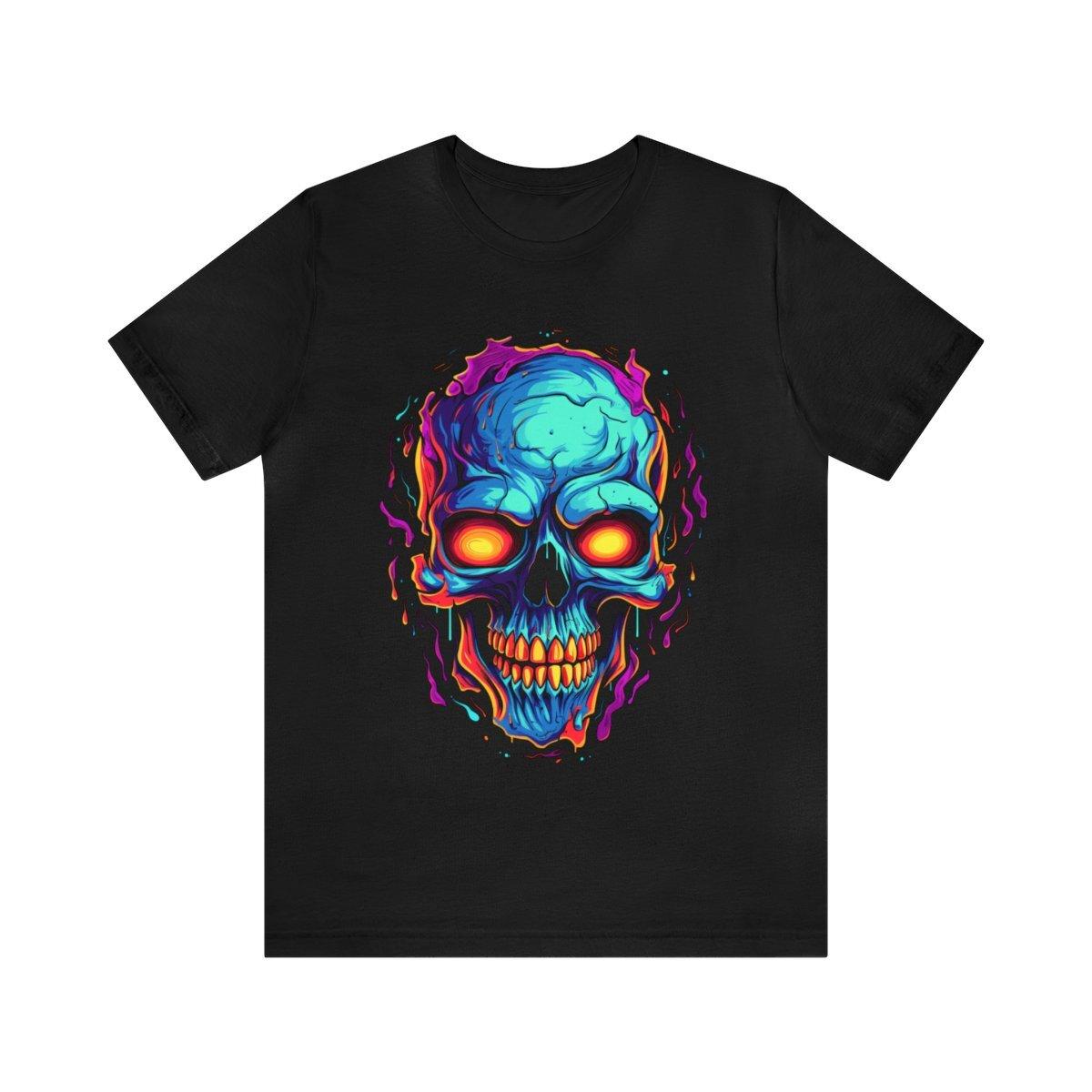 T-Shirt Unisex Cyber Fire Skull S разноцветный