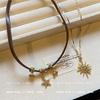 Bohemian Vacation Feather Flower Tassel Necklace Vintage Versatile Geometric Long Necklace New Chinese Necklace
