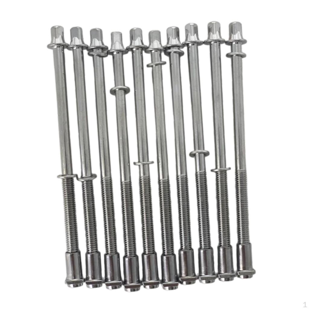 10 Pack of Tension Rods and Tom Lug Screws for Snare Drum