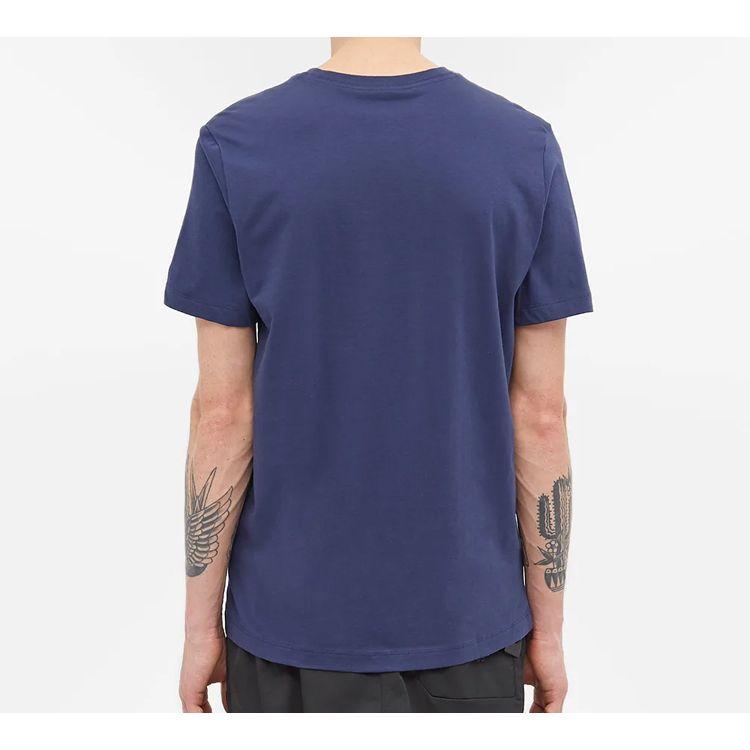 Nike Vintage Swoosh Logo Embroidered Short Sleeve T-Shirt Men Tops Military-Blue AR4997-410