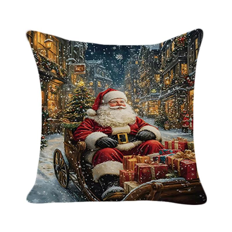 

Милый кролик Санта Клаус Рождественская елка Наволочка Мода Гостиная Диван Спальня Украшение Подушка 45*45cm