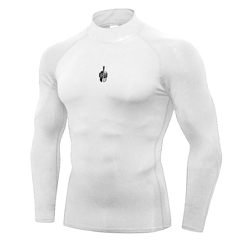 

Muscleguys, новые поступления, спортивные топы для фитнеса в американском стиле Strong Man, мужские тонкие повседневные футболки с высоким воротником XXL белый