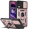 Voor Realme 8i Hoesje Realme 8 Cover Realme 8 Pro 8s 5G 8i Magnetische Ringhouder Armor Telefoonhoesje Schuif Camera Bescherming Achterklep