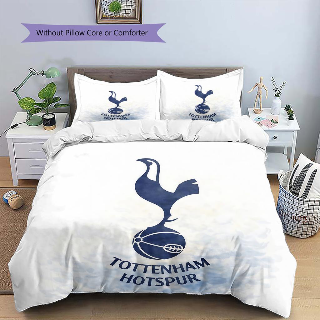Tottenham Hotspur Pattern Bedding Quilt Set  Home Decoration  Gift (1 * Duvet Cover + 2 * Pillowcase  Without Core)