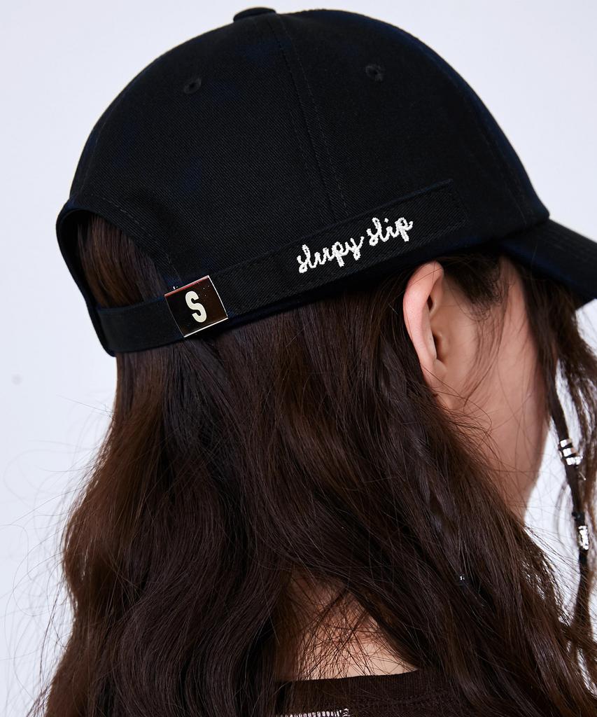 Seullipiseullib [Unisex]Sleeping Cotton Black Ball Cap