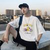 Simple T-shirt Men's Print Summer Trendy Printed Cotton Short Sleeved Loose Trendy Breathable T-shirts