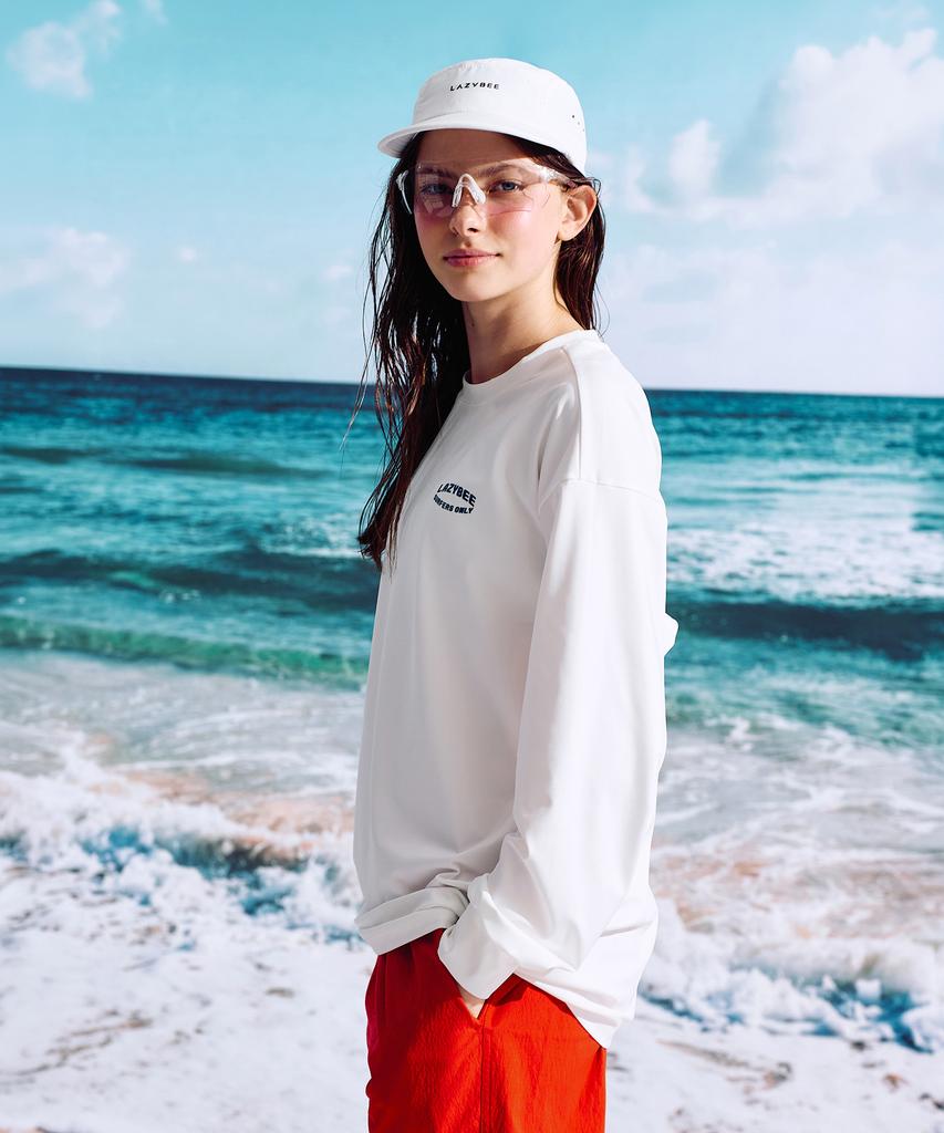 Leijibi Dry-Cooling Oversized Top Long Sleeve Rash Guard W White 2