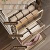 Transparent Plastic Underwear and Socks Drawer Organizer for Bedroom Wardrobe - Three-in-One Pull-Out Storage Box