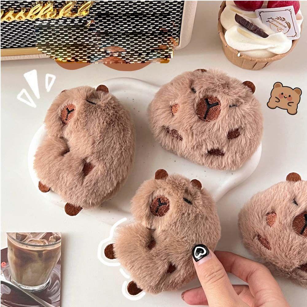 Backpacks Pendant Capybara Plush Doll Brooch Cloth Stuffed Doll Badge  Decoration