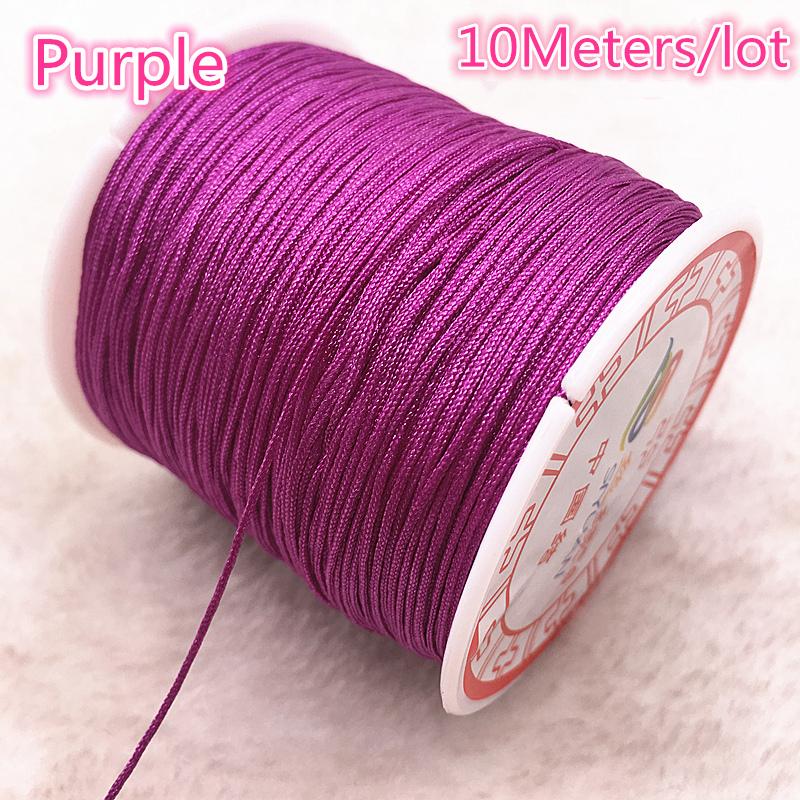 10Meters/lot 0.8/1.0mm Nylon Cord Thread Chinese Knot Macrame Cord Bracelet Braided String DIY Tassels Beading String Thread