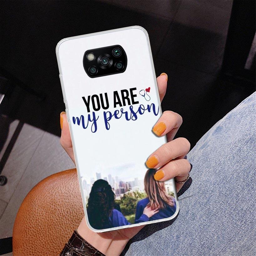 Чехол для телефона Greys Anatomy Person для Xiaomi Poco X5 X6 X7 Pro X4 Gt F7 Ultra M8 M7 Redmi 15C 15 13C 13 12C 12 Уникальная обложка Coque Xiaomi Poco X7 Pro
