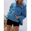 IHUASU Women's Vintage Casual Solid Color Print Autumn Winter Long Sleeve  Jackets & Coats