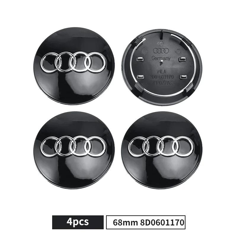 2026 Hot 4pcs 60mm 61mm 68mm 69mm Automotive Wheel Hub Center Cover Replacement Badge for Audi A3 A4 A5 A6 A7 A8 S4 S6 A1 A2 Q5 Suitable