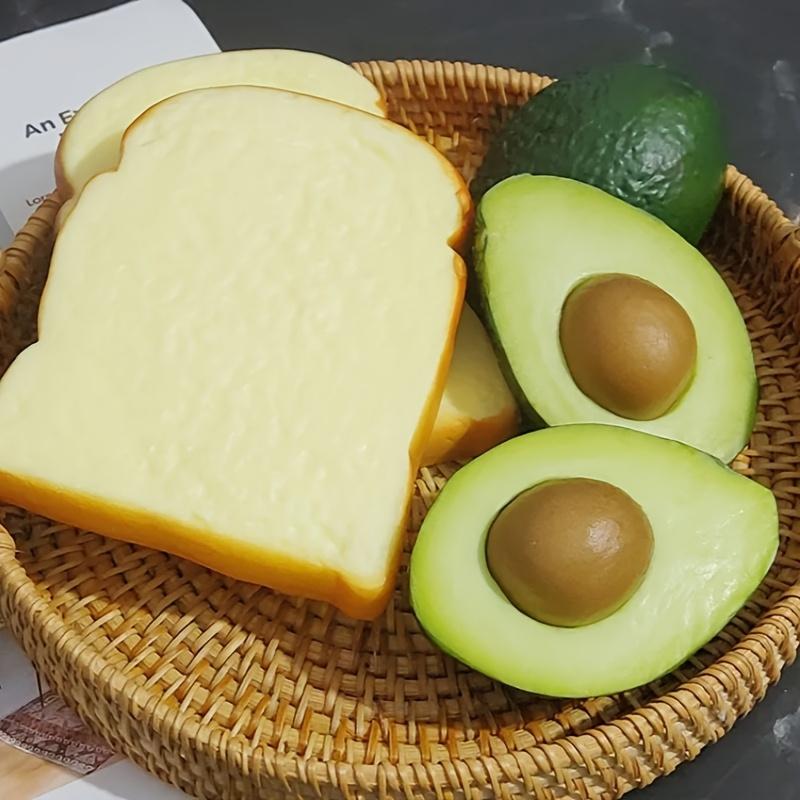1 Realistic PU Avocado Replica - a Lifelike Half-avocado Decoration for Store Displays, Photo Props, Kitchen Decorations, Mixed-