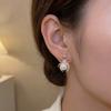 Imitation Pearl Simulated Pearl Earrings Gold Color Vintage Retro Jewelry  For Women