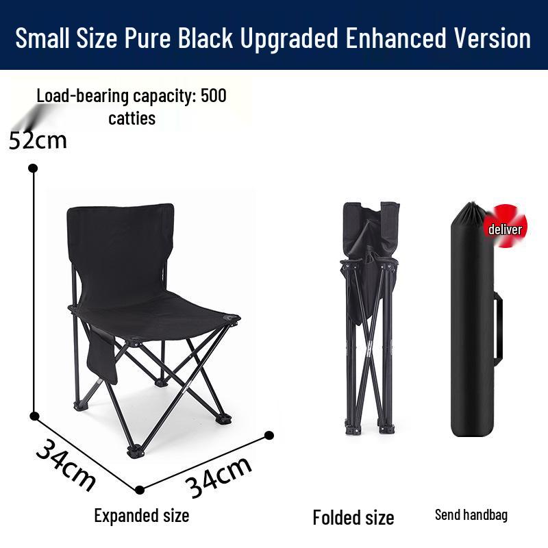 Portable Outdoor Folding Chair with Backrest for Camping, Fishing, and Art Sketching