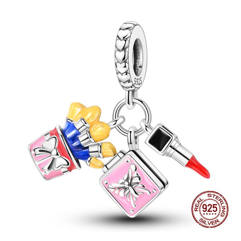 Original Charms Copper Camera Couple Po Charm Beads Fit 3Mm Original Bracelet Necklace Women Diy Fine Jewelry Gift New In