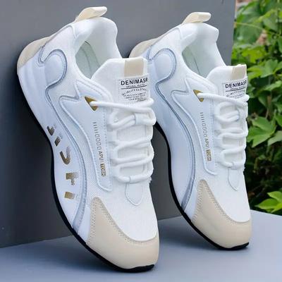 Breathable Mesh Men's Shoes Casual Color Matching Sports Shoes Simple and Fashionable Low-top Height Increase Handsome