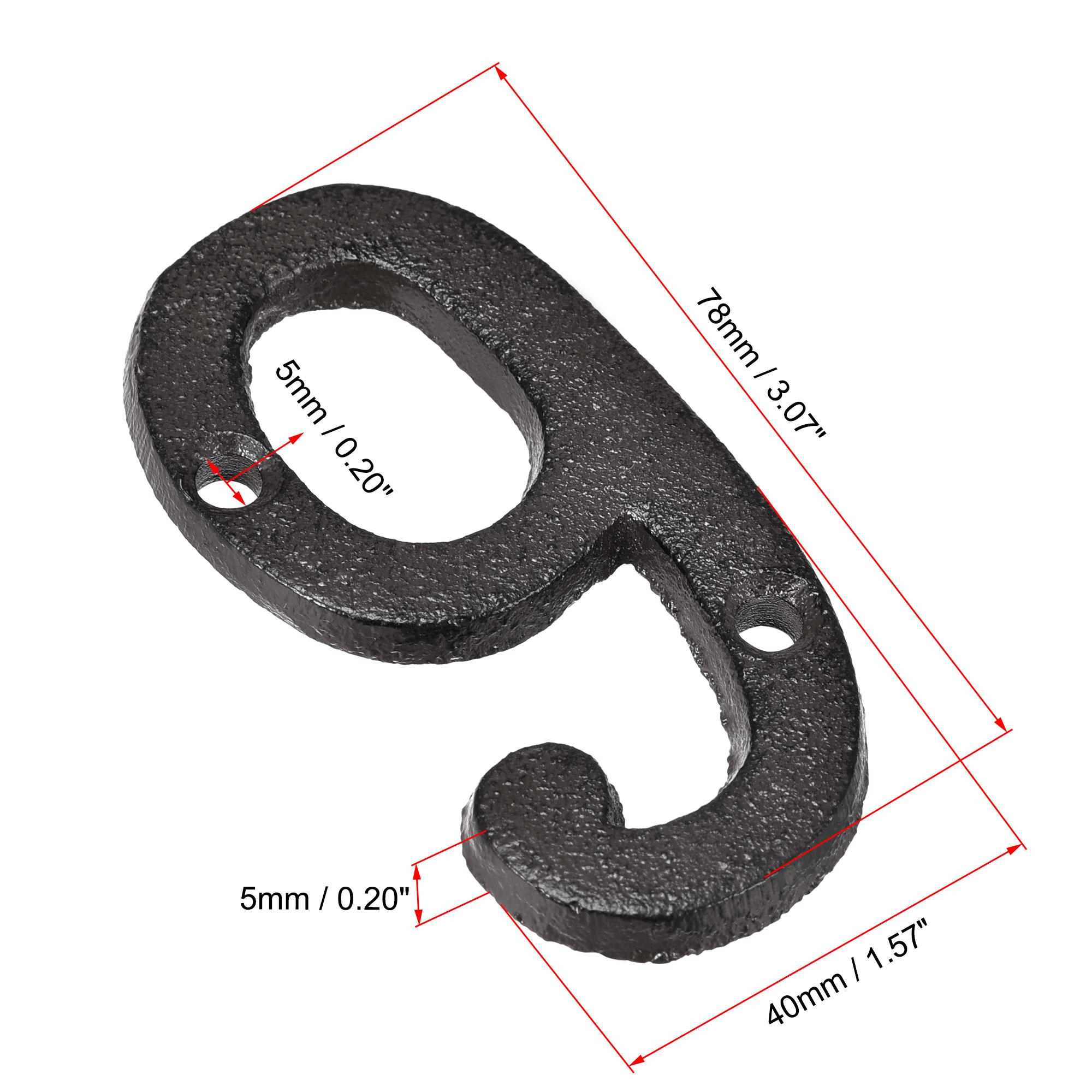 

Літери Цифри Зовнішні Плаваючі Металеві Адресні Знаки Таблички на Двері Гвинтове Кріплення Номери Будинку A-Z 0-9 Чорний 3 Дюйми