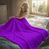 Purple Dot Texture Flannel Blanket Warm Soft Halloween Christmas Decorative Couch Warm Cozy All-Season Gift