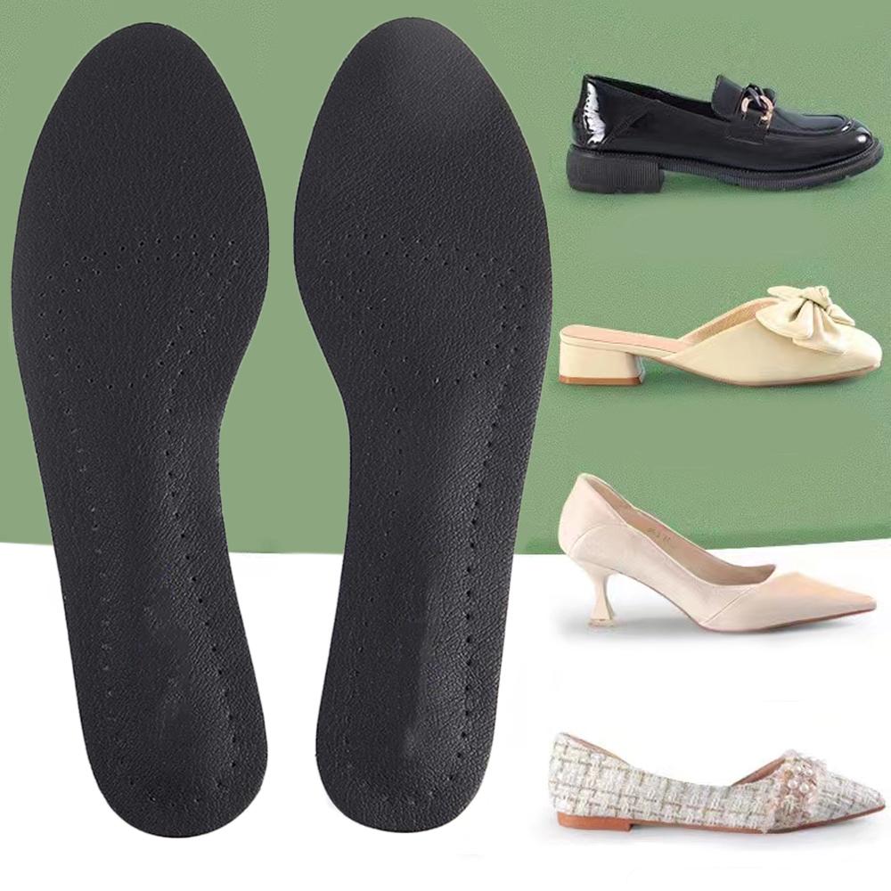 Leather Self-adhesive Insoles for Women High-heels Sandals Anti Slip Breathable and Sweat-absorbent Shoe Pad Adhesive Stickers