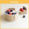 Blueberry Simulation Wooden Strawberry Cake Model Children Toy Set For Play Role