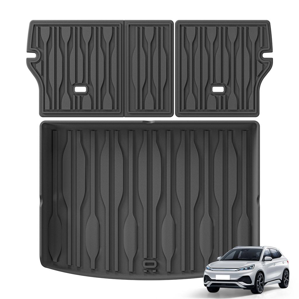 Smabee for BYD Atto 3 Atto3 YUAN PLUS 2022-2024 TPE Car All-weather Floor Mats Cargo Liner Trunk Pad Backrest Liner Accessories