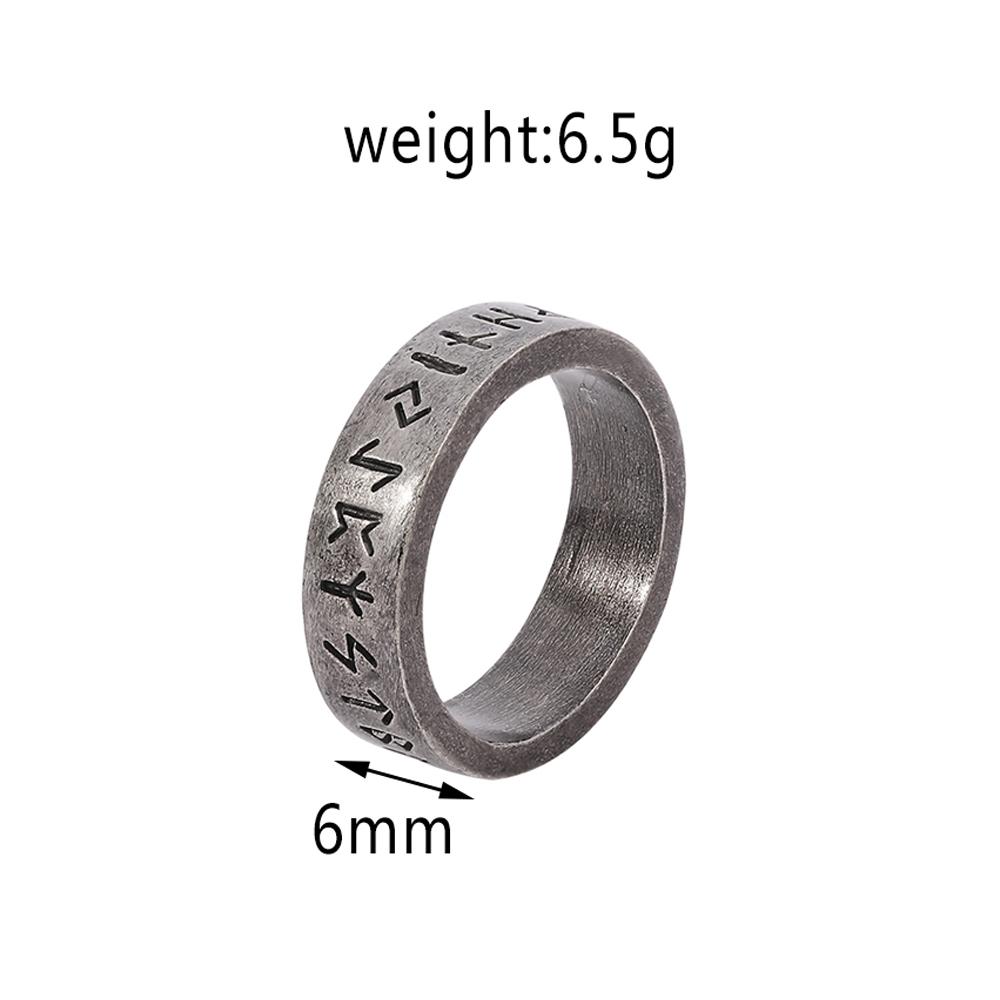 Vintage Viking Ring Odin Norse Rune Jewelry Couple Rings for Men and Women Fashionable Norse Amulet