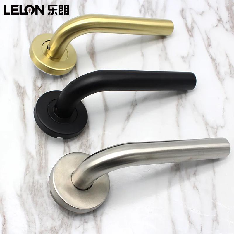 Stainless Steel 304 Door Handle Euro Standard Fireproof Lock Lever for Bedroom/Bathroom.