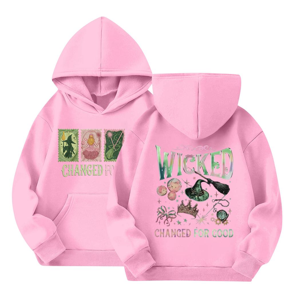 Kinder Kapuzenpullover Trendiges Langarm Hexen-Sweatshirt