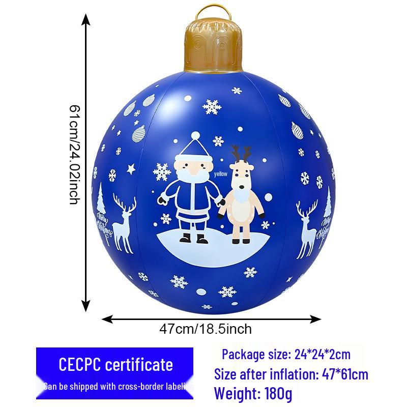 Outdoor Christmas Inflatable Ball Decoration for Parties and Courtyards