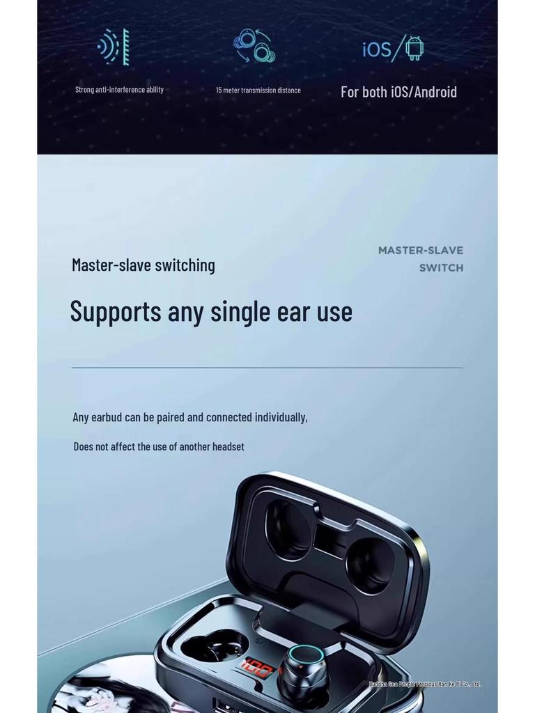 2026 Authentic Wireless Noise-Canceling Bluetooth In-Ear Headphones with Long Battery Life