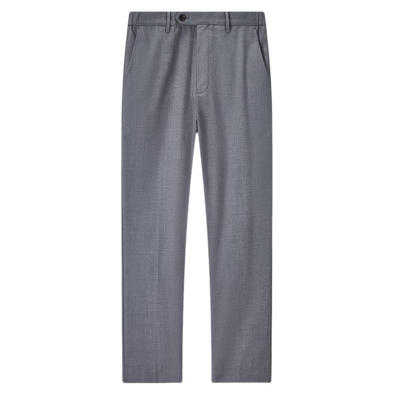 JOEONE Men's Machine Washable Wool Blend Straight Fit Suit Trousers