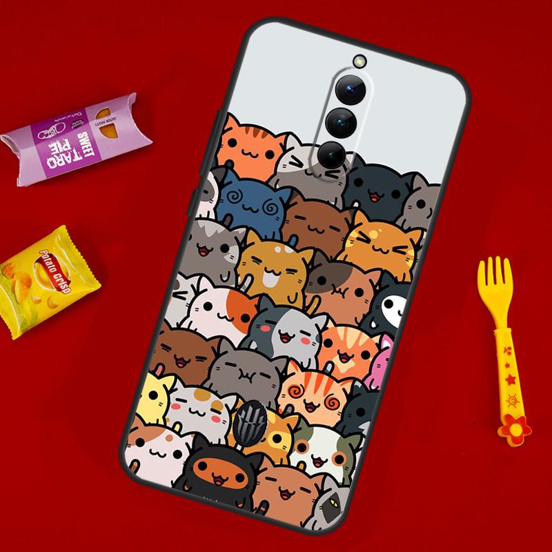 Japanese Cat Drink Pattern Phone Case For ZTE Nubia Red Magic 11 Pro Plus 10 10S 9 9S 8 8S 6S 7S 6 7 Pro 10 Air Cover