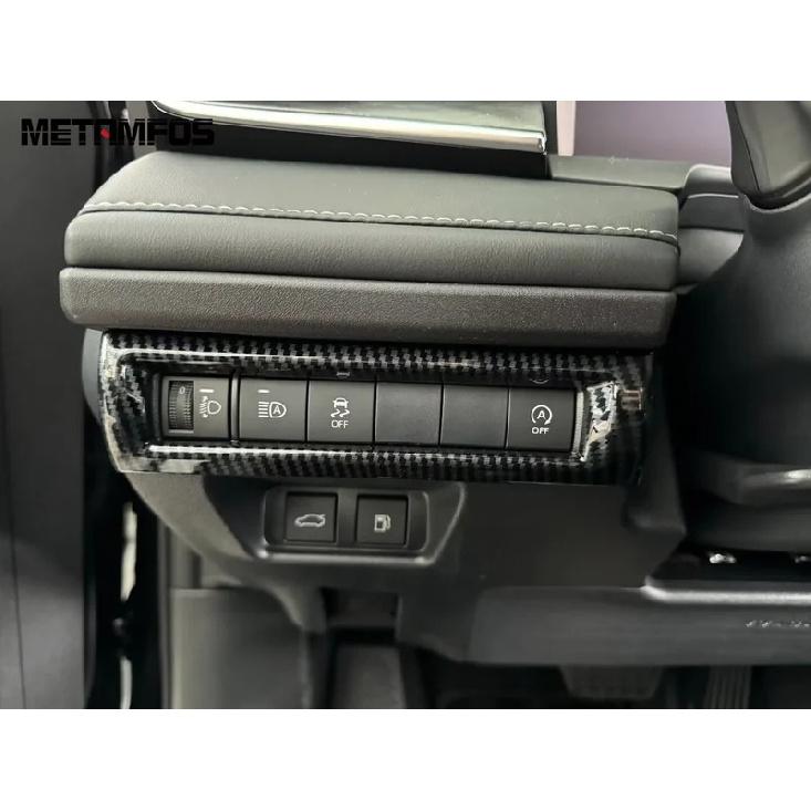 For Toyota Camry 2024 2025 Carbon Fiber Head Light Lamp Switch Control Button Panel Cover Trim Interior Accessories Car Styling
