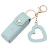 Lipstick Lip Gloss Bag Keychain PU Leather Key Rings Portable Backpack Decor