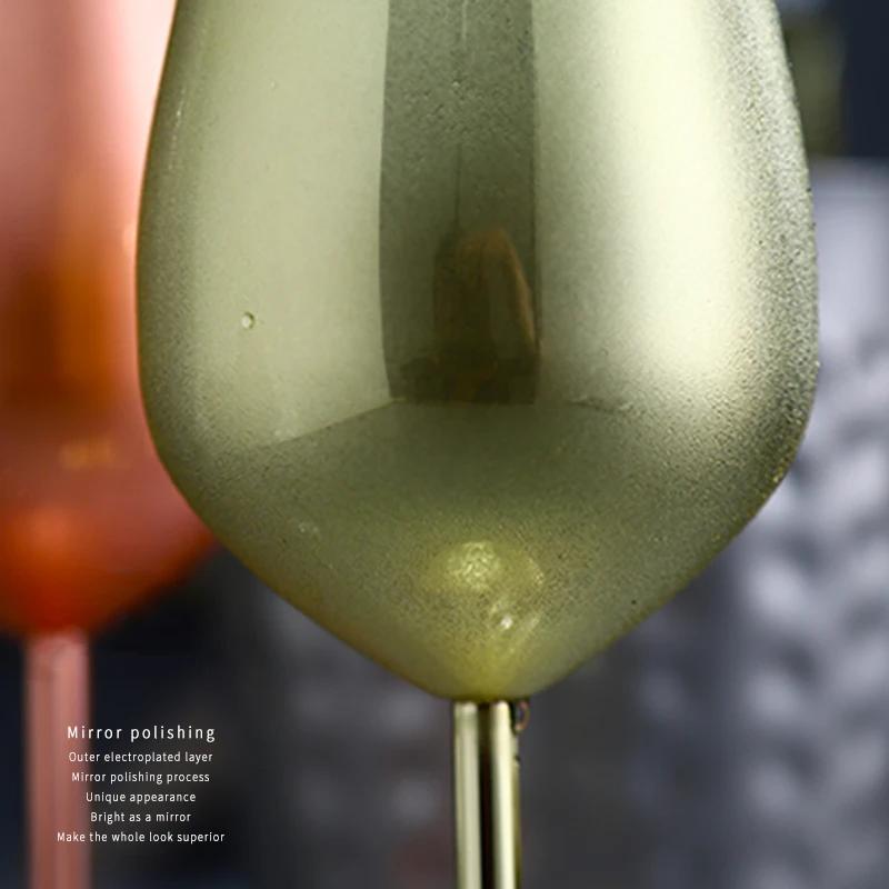 220/500ml Edelstahl Weinglas Cocktailkelch Rotweinglas Kreatives Metallweinglas Champagnerkelch für Bar Restaurant