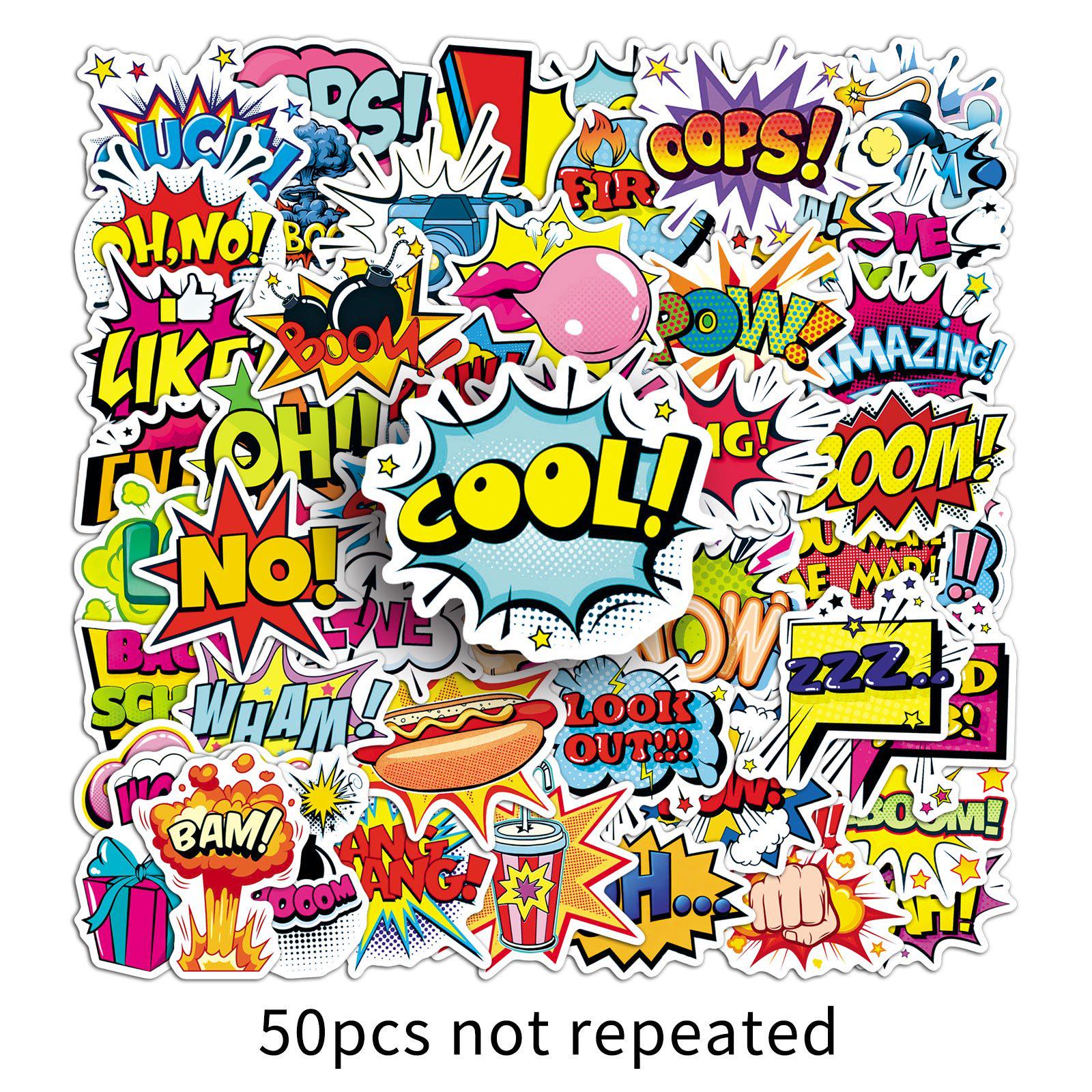 50 Cool Graffiti Stickers for Motorcycle & Bicycle Helmets