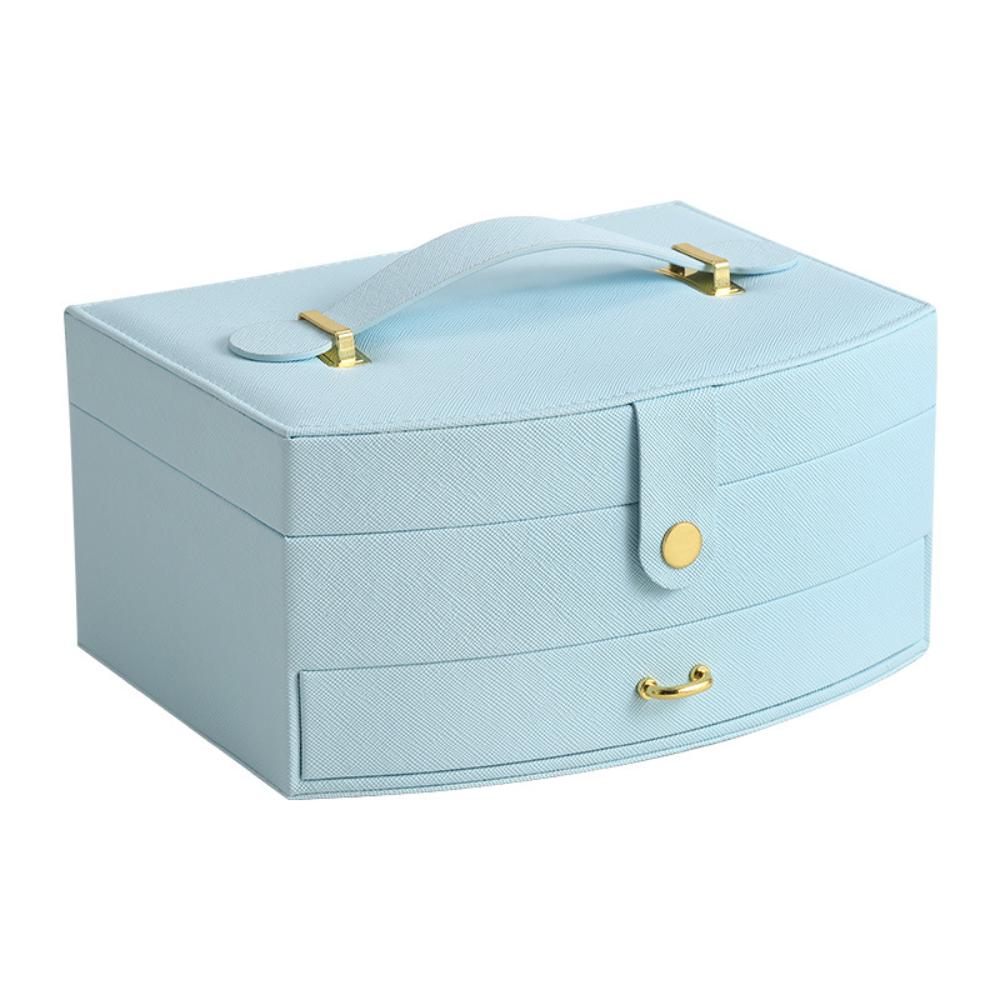 Jewelry Box Household Portable Jewelry Storage Box Large Capacity Necklace Children's Hair Accessories Flip Jewelry Storage Box Cross-border
