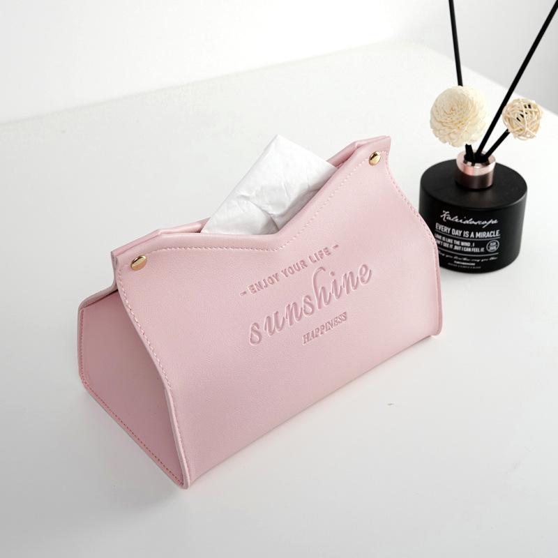 Modern Leather Tissue Box Dispenser for Home, Hotel, or Kitchen