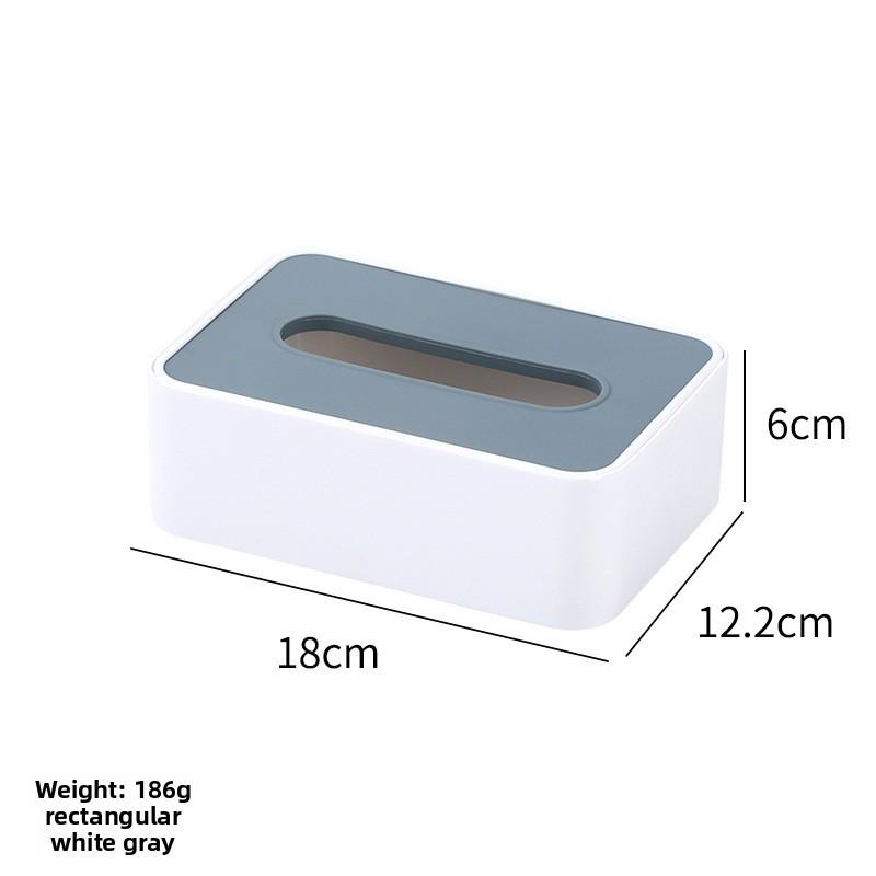 Scatola per fazzoletti in plastica minimalista moderna con coperchio in legno per ripostiglio in soggiorno e bagno