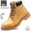Latest Design Winter Plush Safety Boots Men Waterproof Steel Toe Indestructible Shoes Anti Smashing Puncture Proof Male Footwear Comfortable Soft Sole