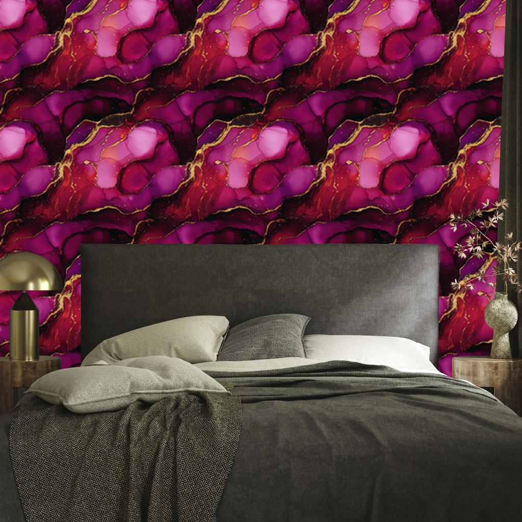 Ink wallpaper burgundy, purple, pink and black 50x1000