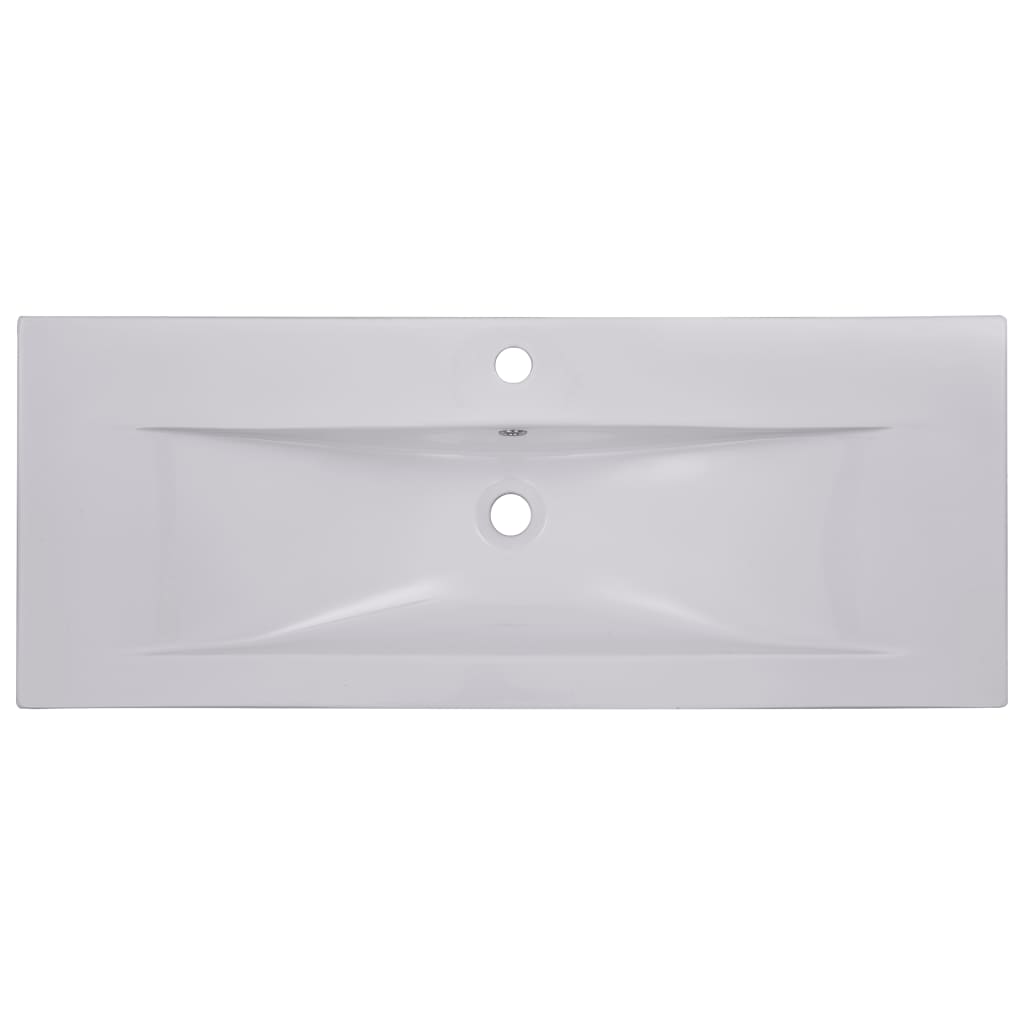Vidaxl Built-in Sink, 101 X 39.5 X 18.5 Cm, Ceramic, White
