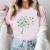 St Patricks Day Dandelion Sweatshirt Dandelion Shamrock Clovers Flying Shirt Luck Irish Tee Patrick Day Luck Graphic T Shirts