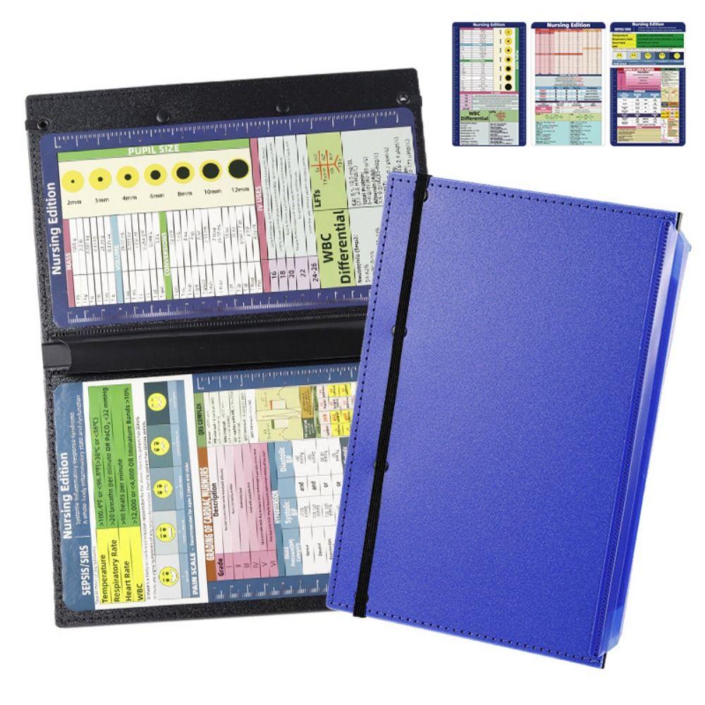 Easy To Use Foldable Nursing Clipboard 2/3 Layers Colorful Edition Cheat Sheets with Clip Portable A4 File Board Clip Work