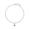 VIVIENNE WESTWOOD New Petite Orb Necklace Women Necklace Mint-Green Gunmetal-Gray 63020225-02S378
