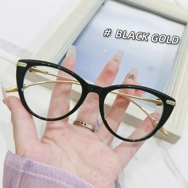 New Large Frame Cat's Eye Presbyopia Glasses Ultra-light Women's HD Anti-blue Light Reading Glasses Fashion Eyewear