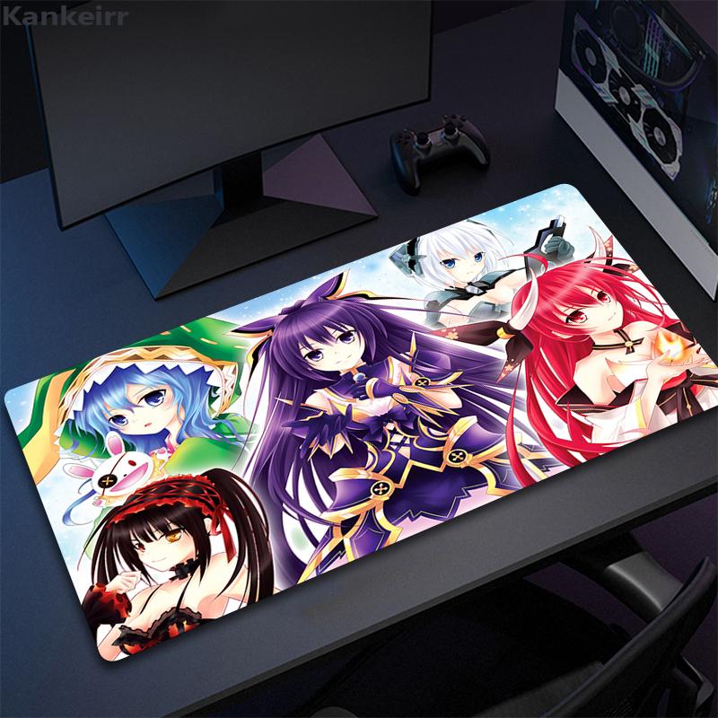 Anime Girl Tokisaki Kurumi Mouse Pad Cartoon Lockedge Large Gaming Pad Computer Gamer Keyboard Desk Mat Mousepad for PC Deskmat