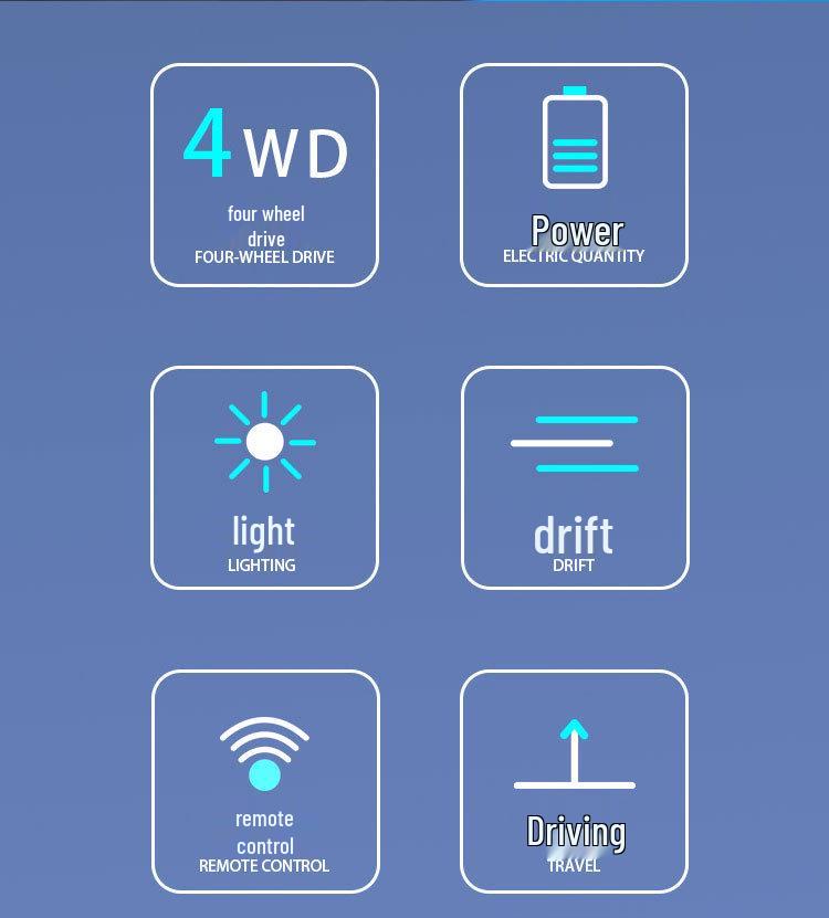 Four-Wheel Drive High-Speed Drift RC Car, Drop-Resistant, 2.4G Remote Controlled, Speed Control Toy.